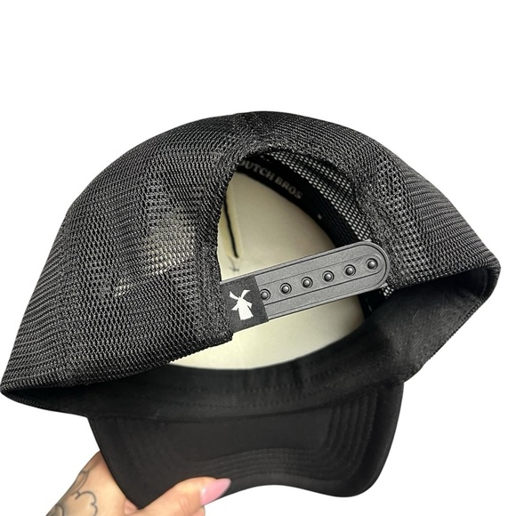 Dutch Bros Drink More Coffee Rope Black Mesh SnapBack Cap Trucker Hat Unisex - Picture 4 of 5